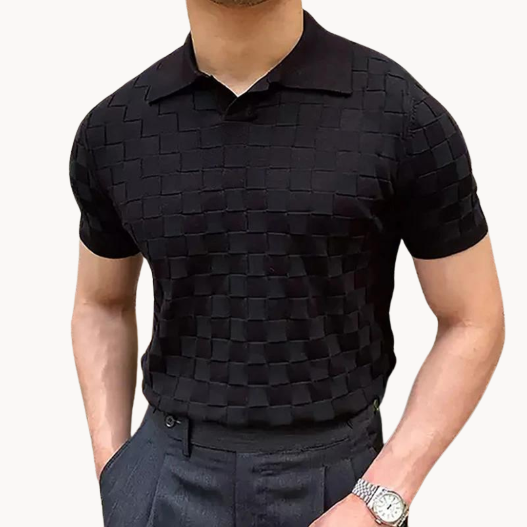 Textured Jacquard Knit - Polo