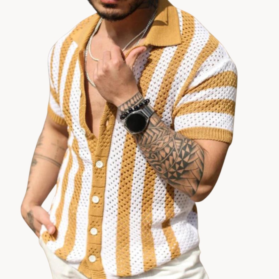 Franz Crochet Button-Up - Polo