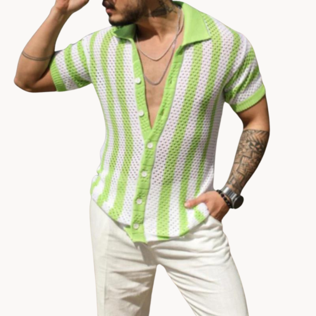 Franz Crochet Button-Up - Polo