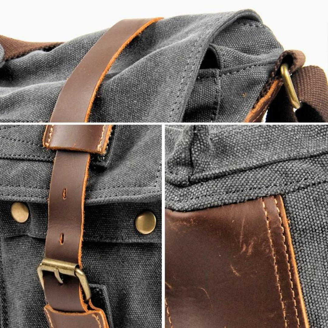 Canvas With Leather Trim - Bag
