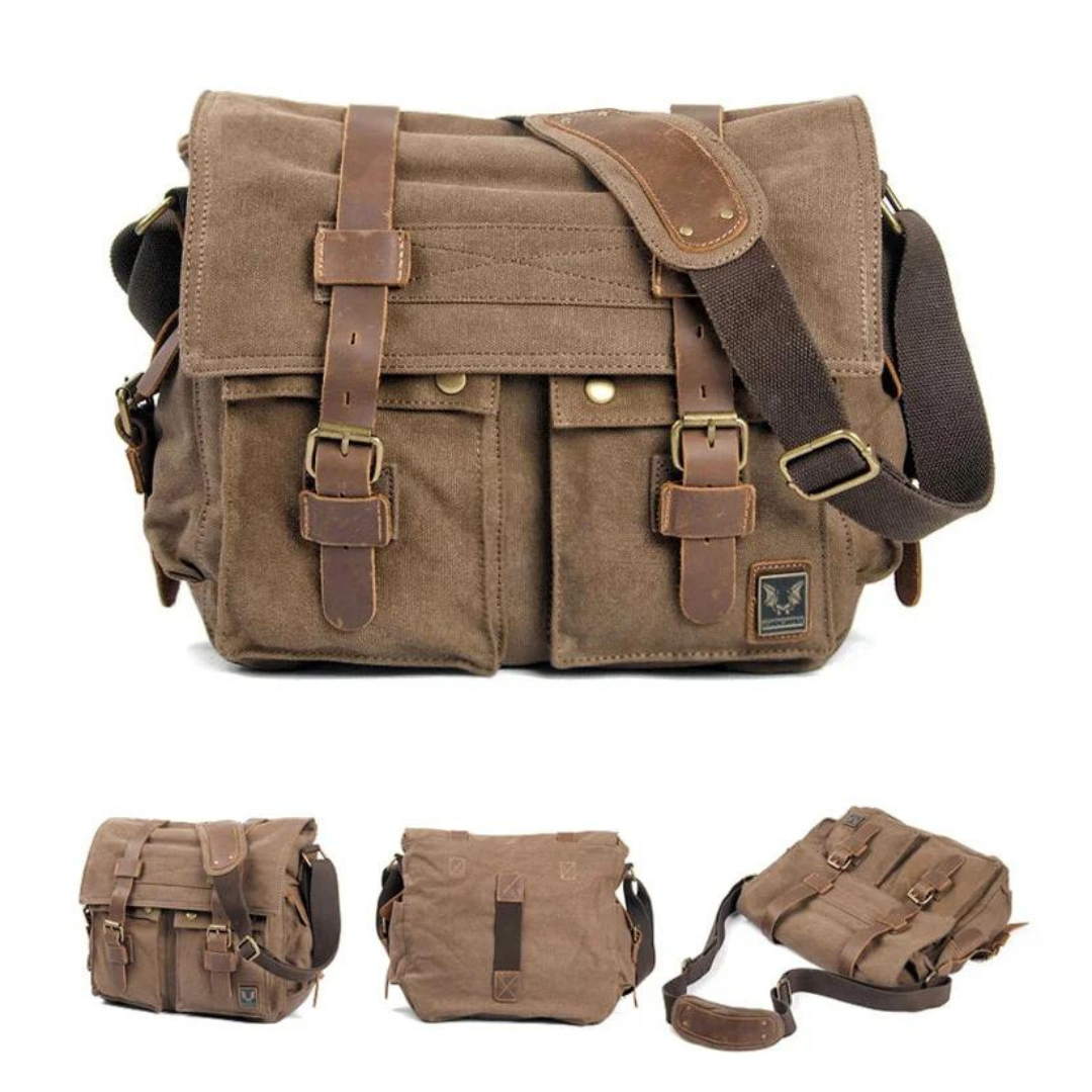 Canvas With Leather Trim - Bag