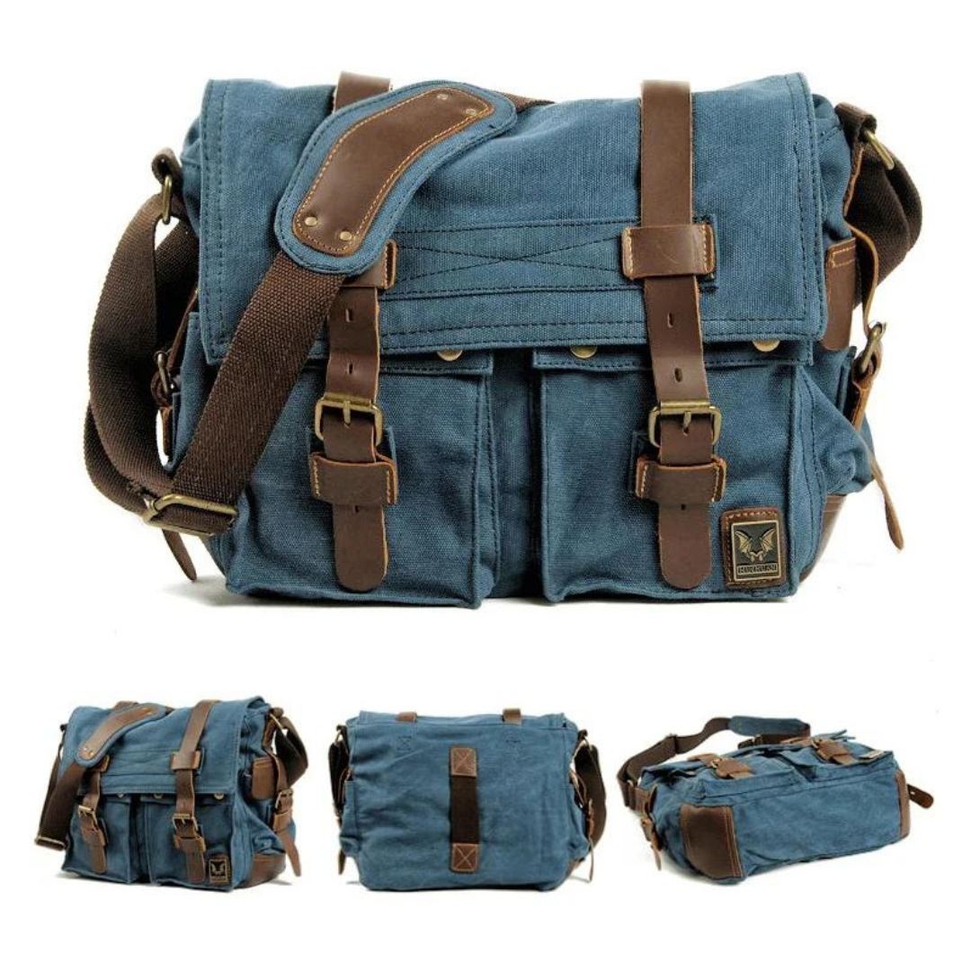 Canvas With Leather Trim - Bag
