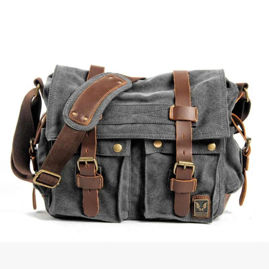 Canvas With Leather Trim - Bag