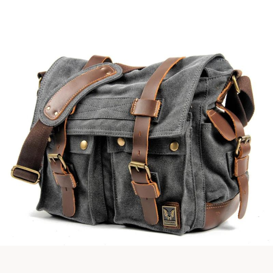 Canvas With Leather Trim - Bag