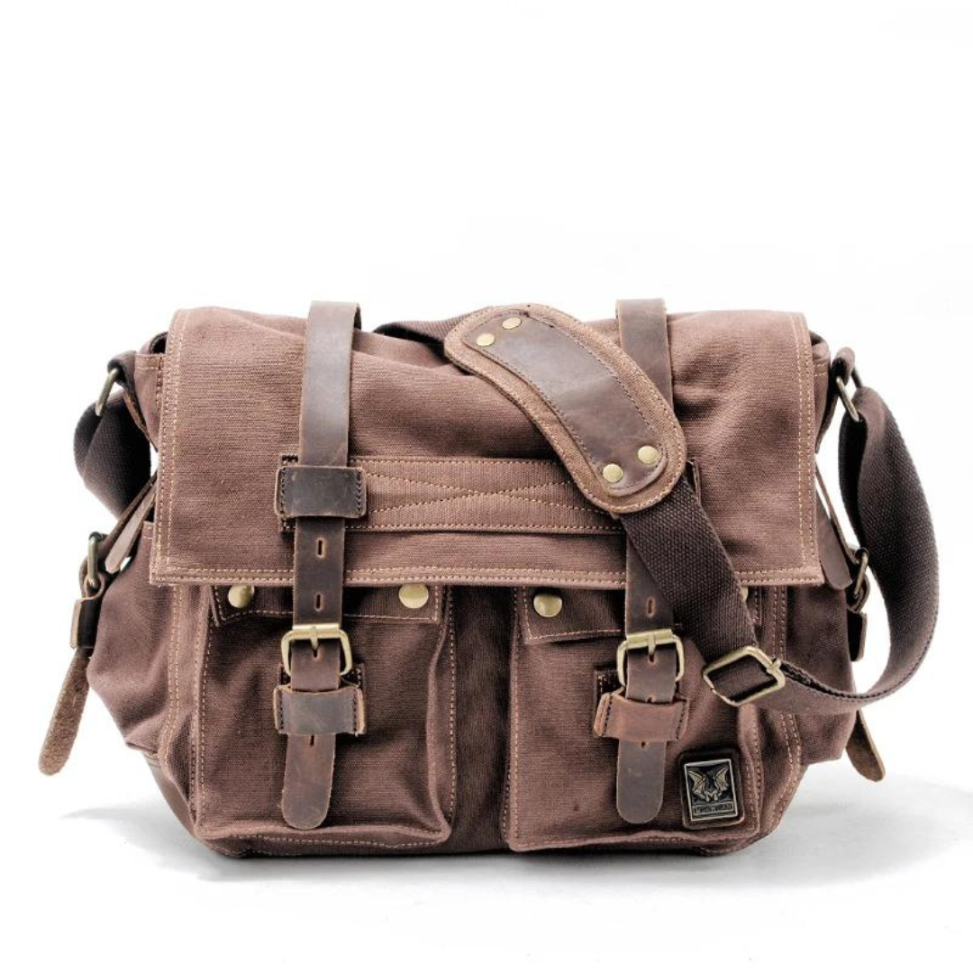 Canvas With Leather Trim - Bag