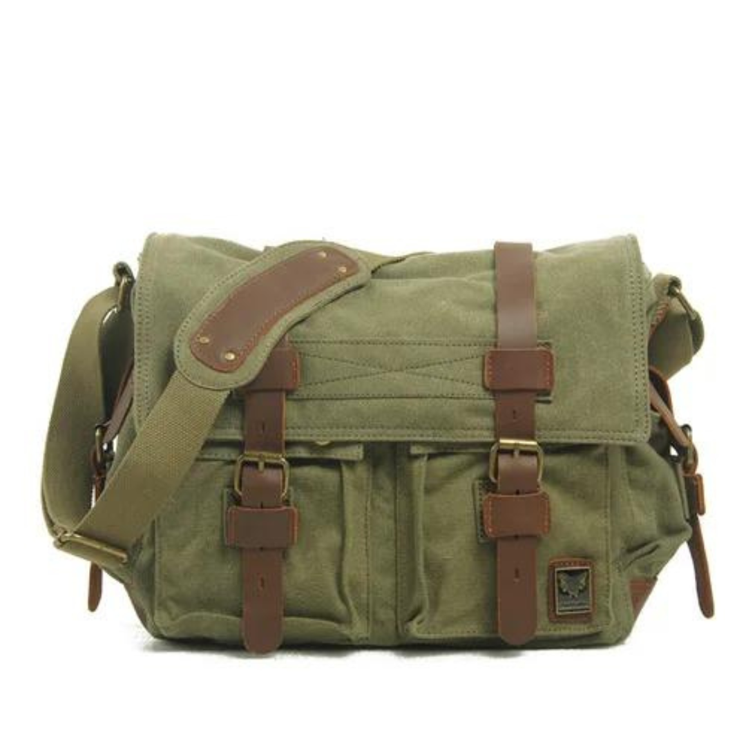Canvas With Leather Trim - Bag