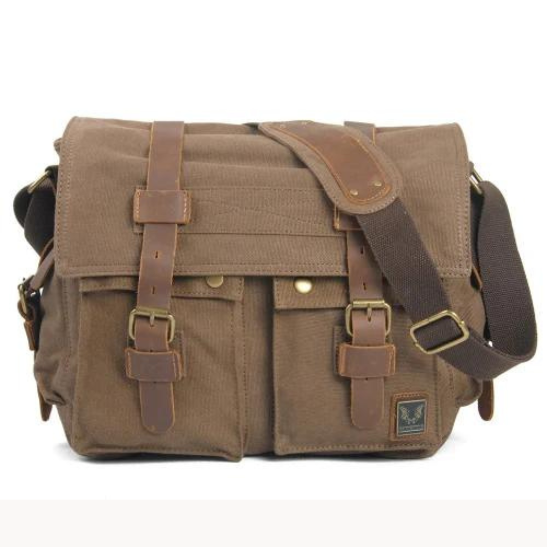 Canvas With Leather Trim - Bag