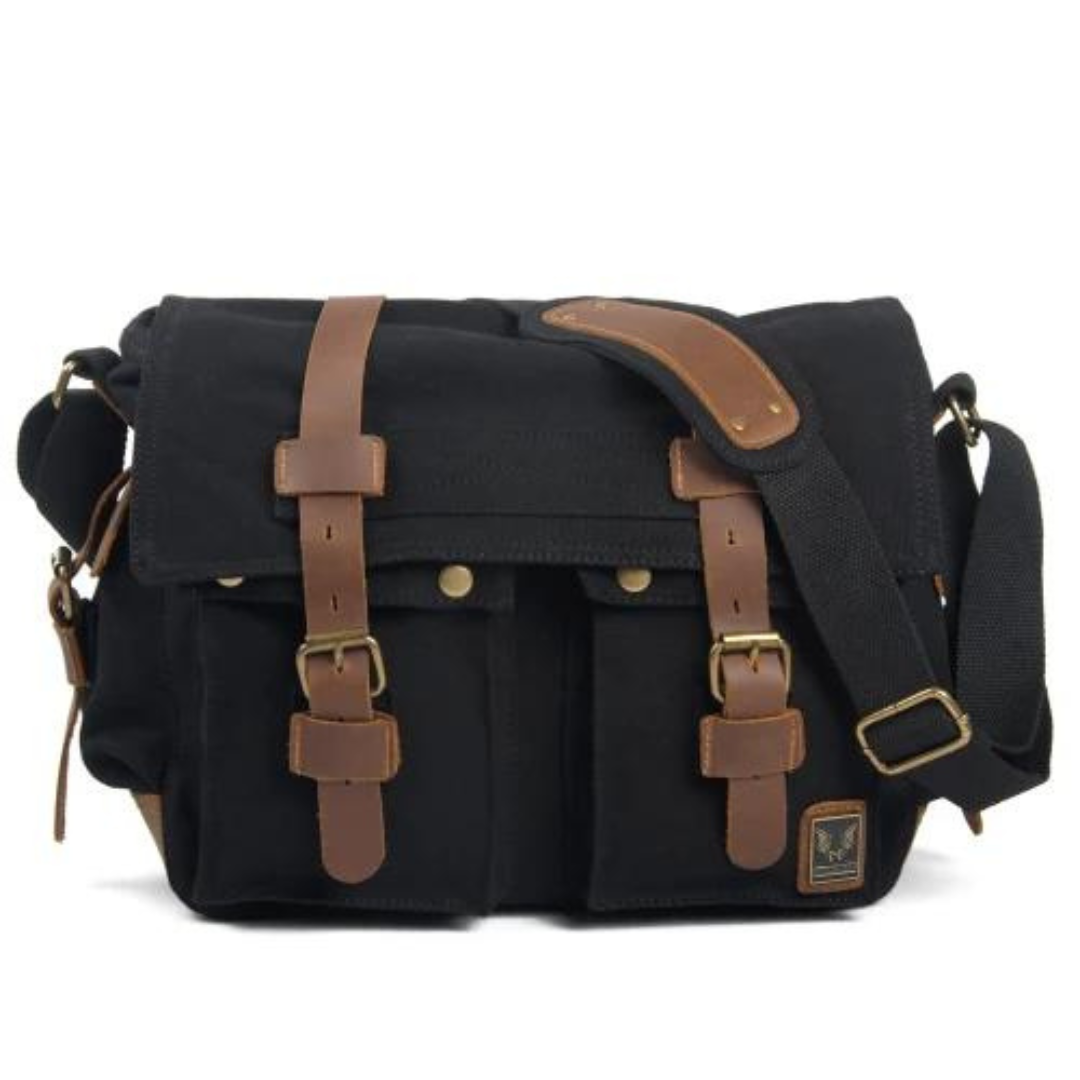 Canvas With Leather Trim - Bag