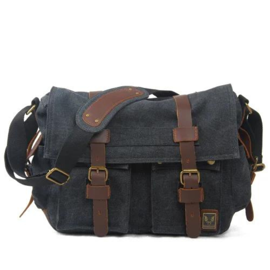 Canvas With Leather Trim - Bag