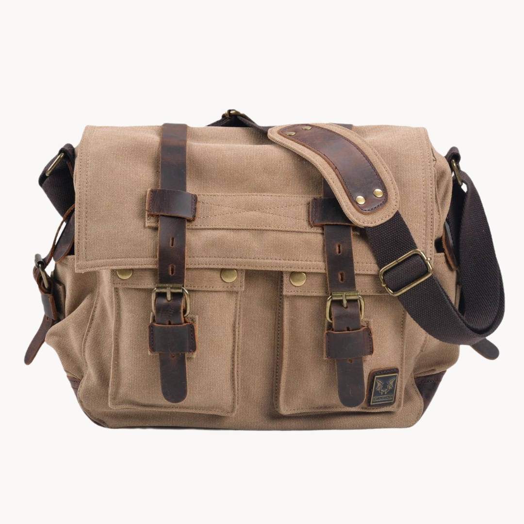 Canvas With Leather Trim - Bag