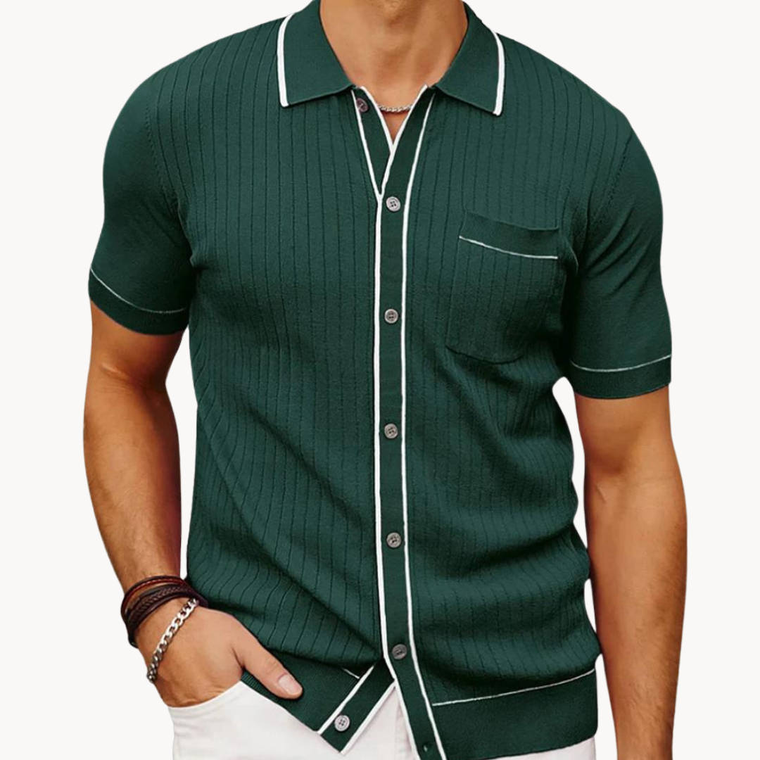 Ribbed Cotton - Polo Shirt