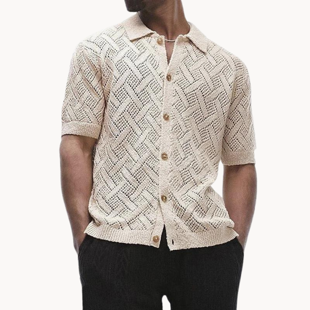 Polo Collar Knit - Cardigan