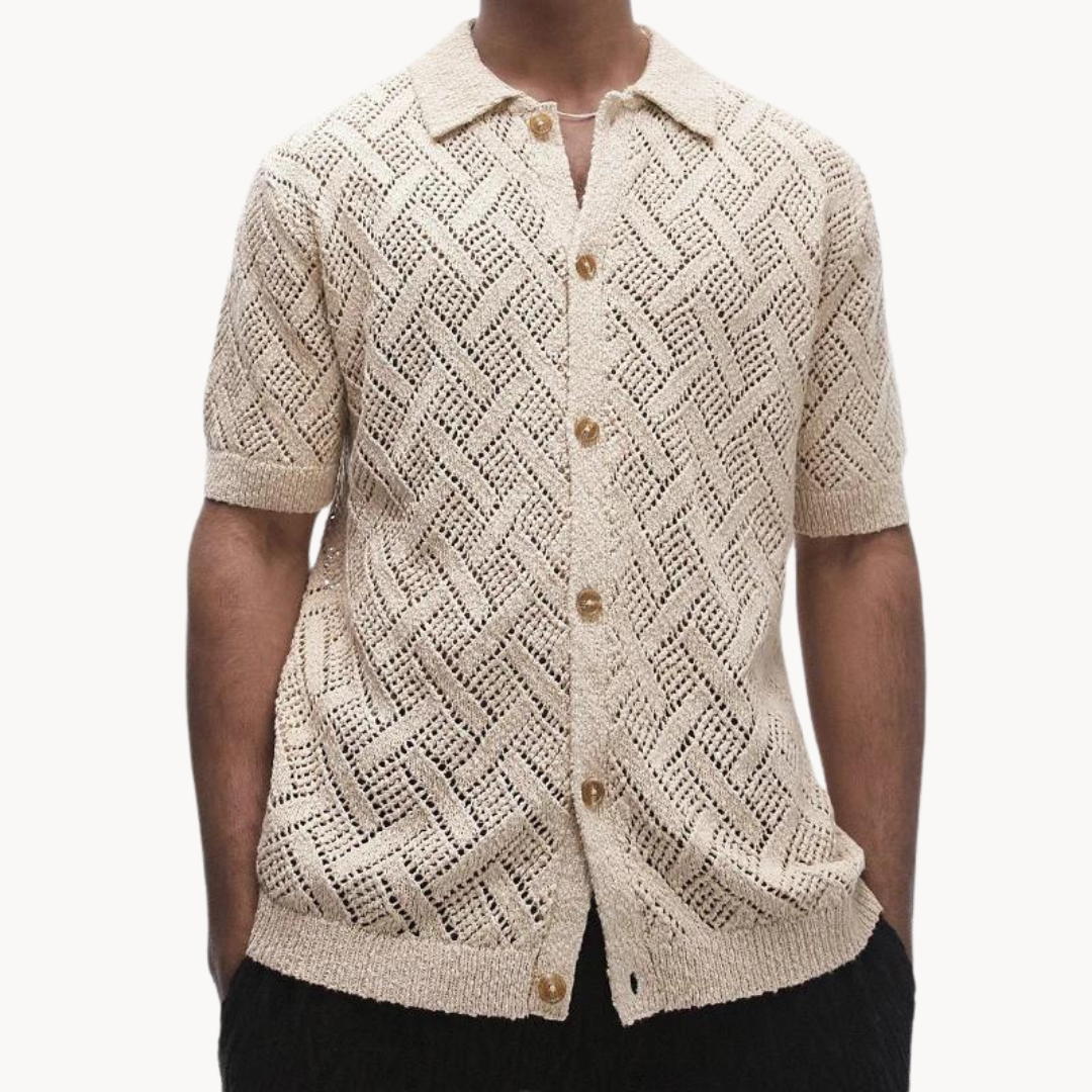 Polo Collar Knit - Cardigan