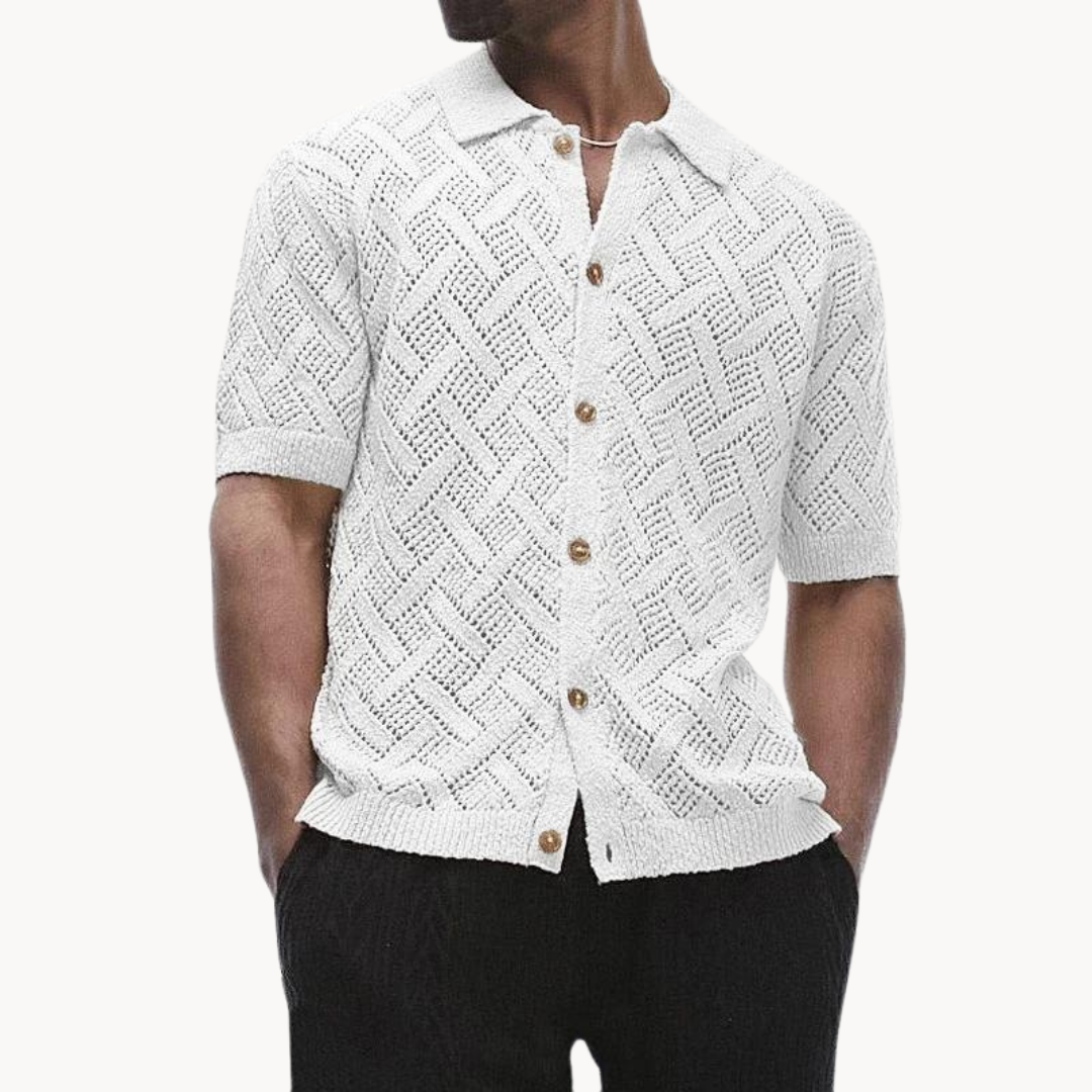 Polo Collar Knit - Cardigan