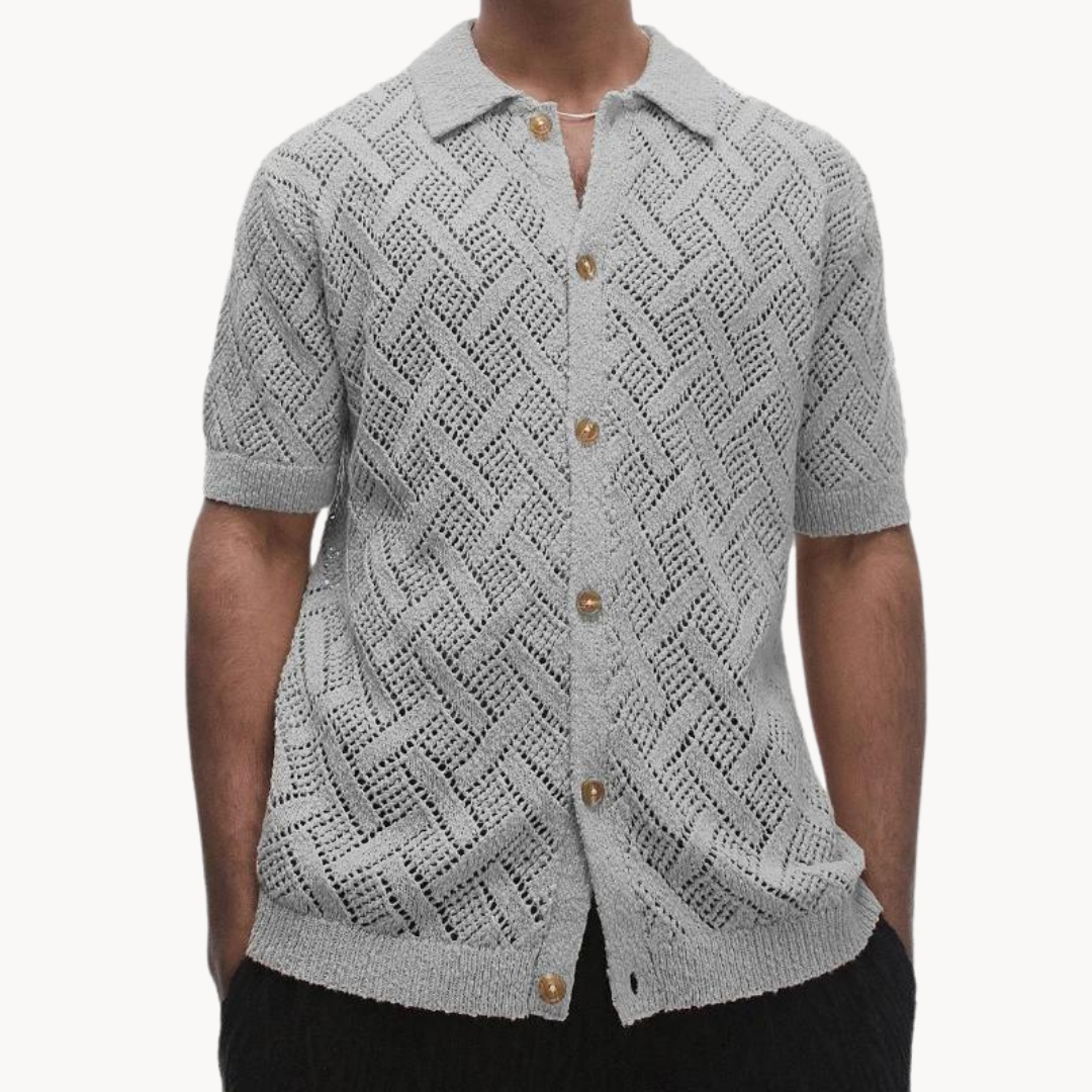 Polo Collar Knit - Cardigan