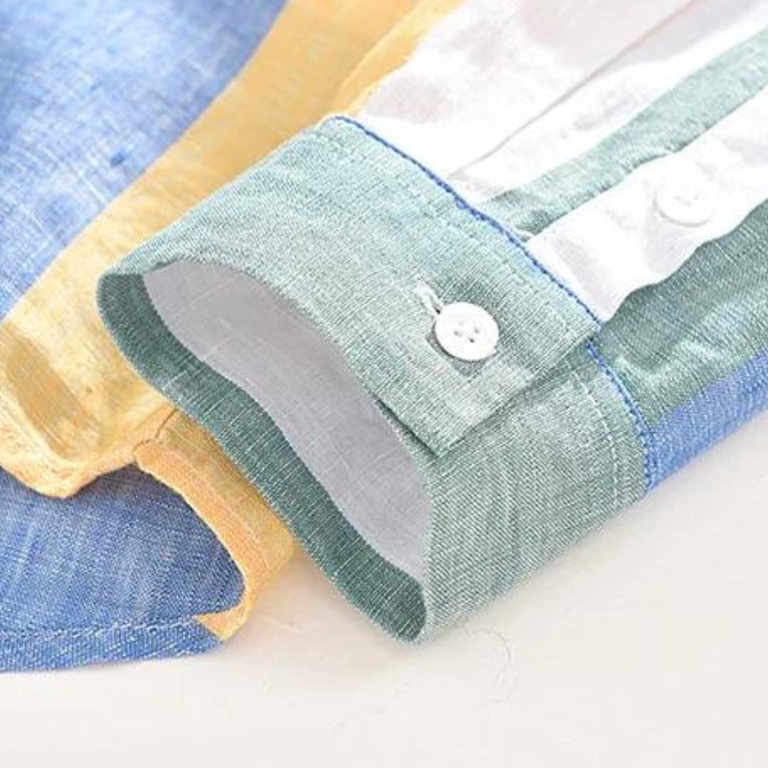 Seascape Stripe Linen Button-Down - Shirt