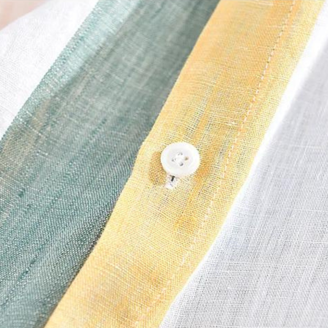 Seascape Stripe Linen Button-Down - Shirt