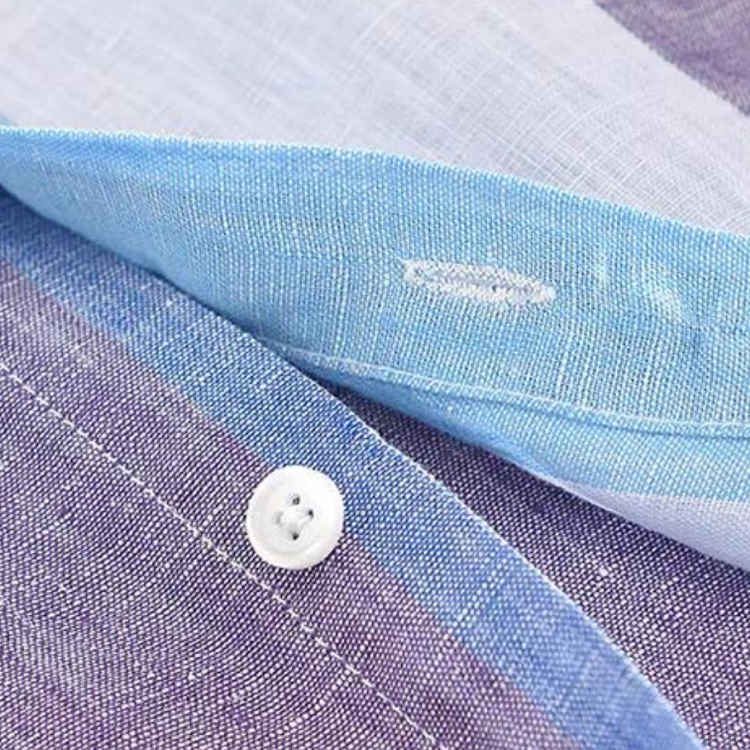Seascape Stripe Linen Button-Down - Shirt