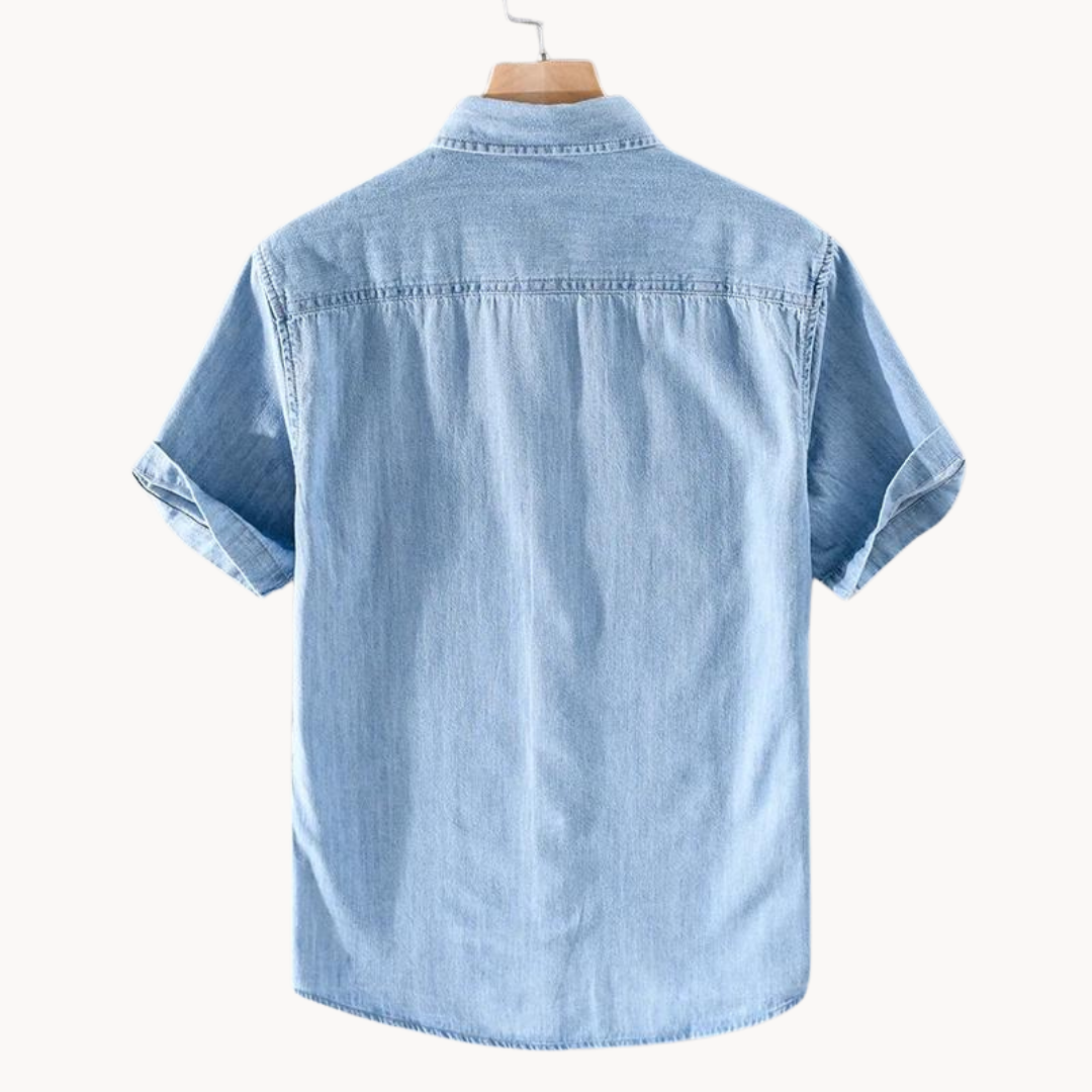 Indigo Denim Point Collar - Shirt