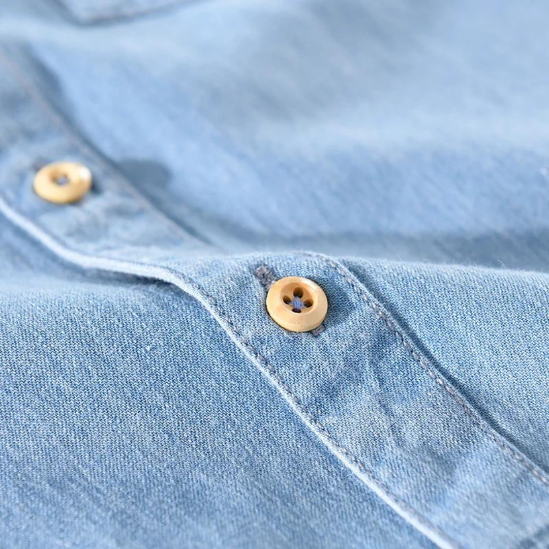 Indigo Denim Point Collar - Shirt