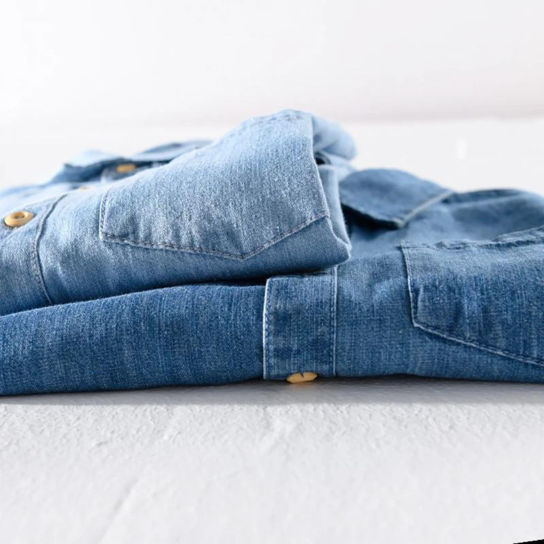 Indigo Denim Point Collar - Shirt