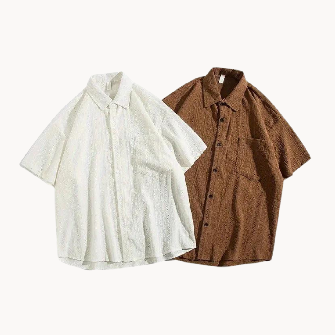 Driftwood Oversized Button-Front - Polo Shirt