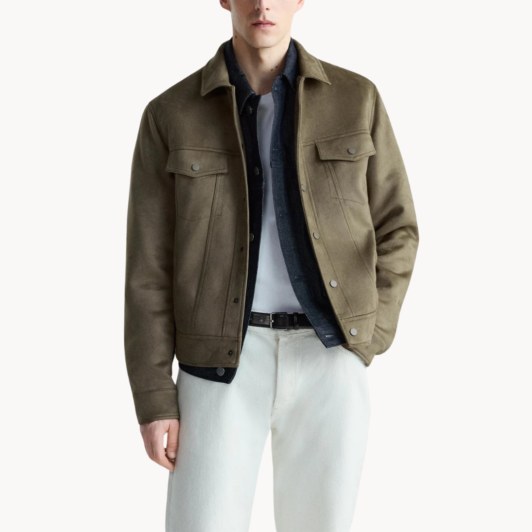 Suede Snap-Front - Jacket