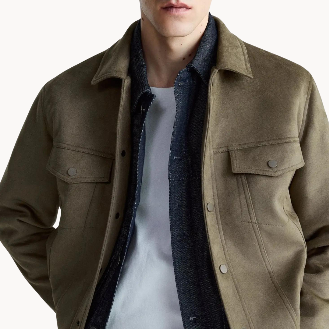 Suede Snap-Front - Jacket