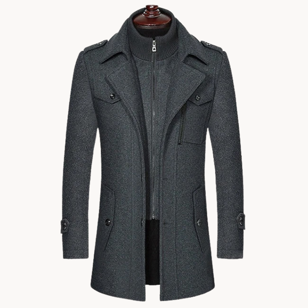 Olive Green Longline - Coat