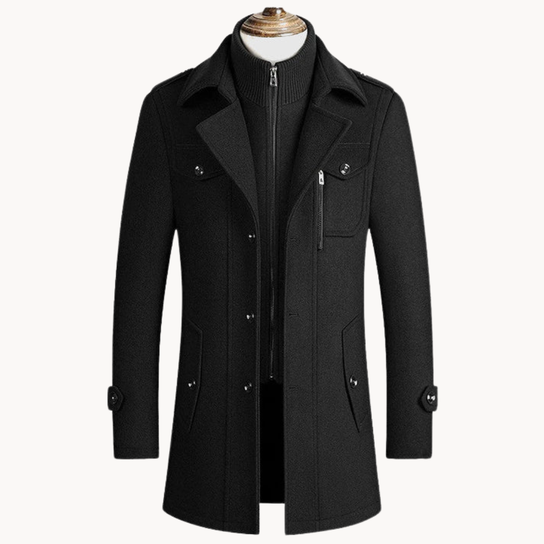 Olive Green Longline - Coat