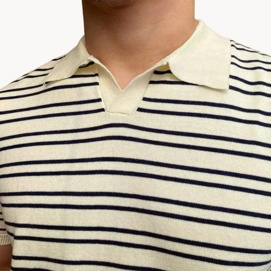 Striped Natale Polo - Polo Shirt
