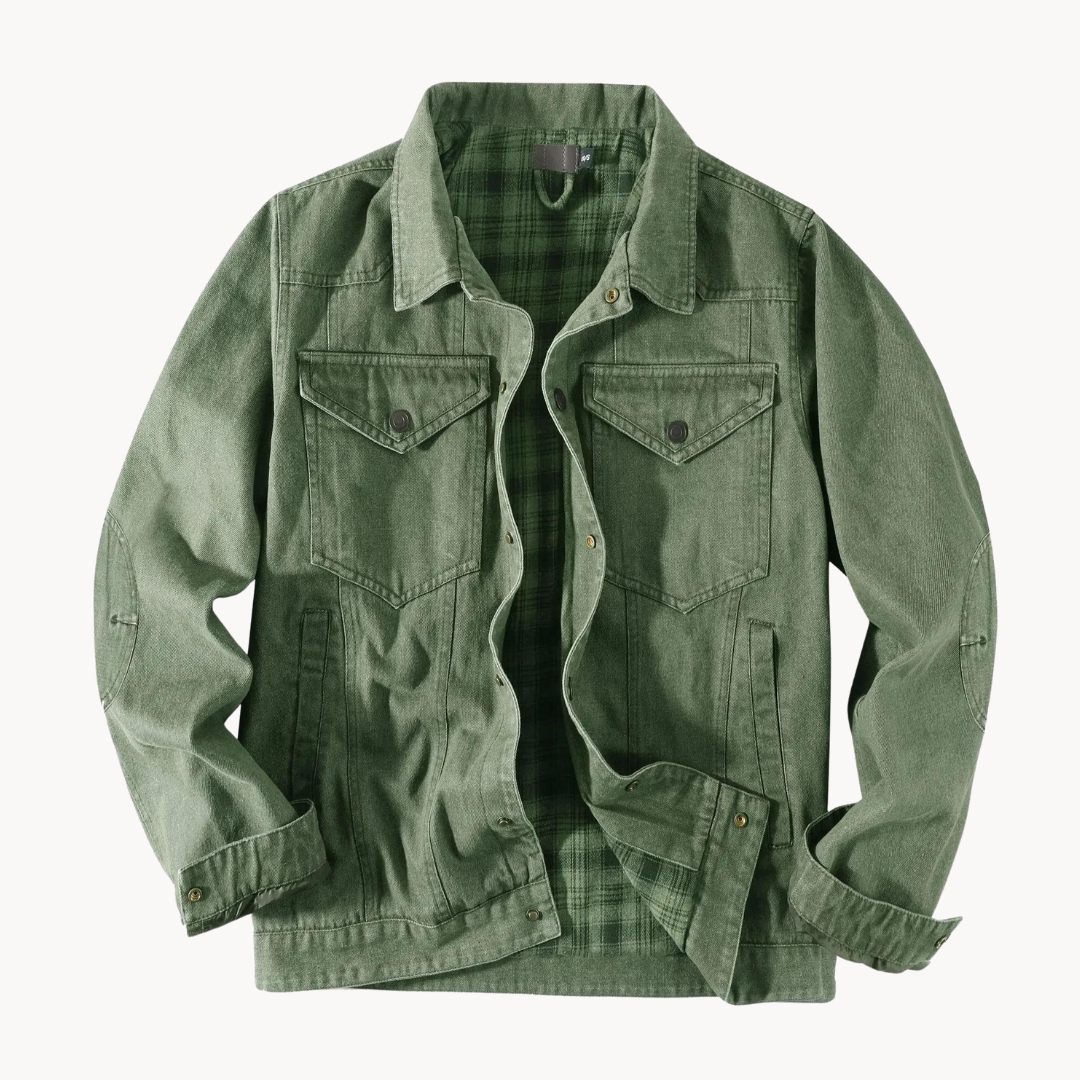 Flannel Lined Button-Front - Shirt Jacket