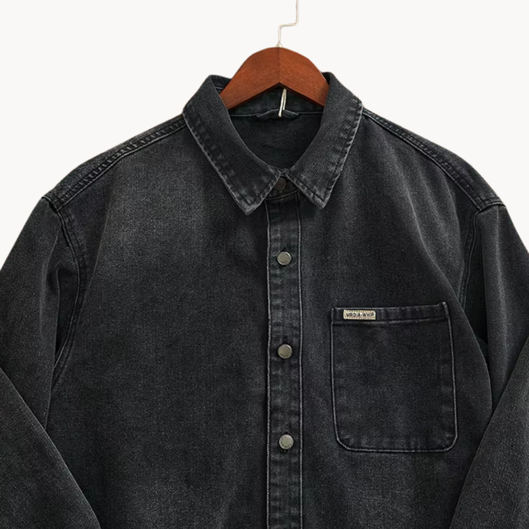 Washed Indigo Denim Western - Shirt
