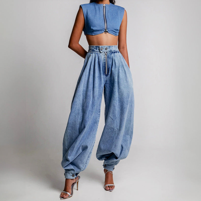 Verona Denim Harem - Pants
