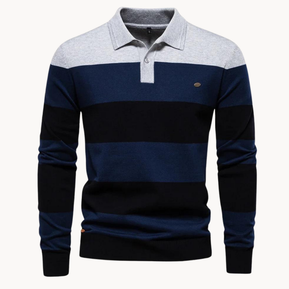Bellino Ribbed Polo Collar - Sweater CASA LARO MEN