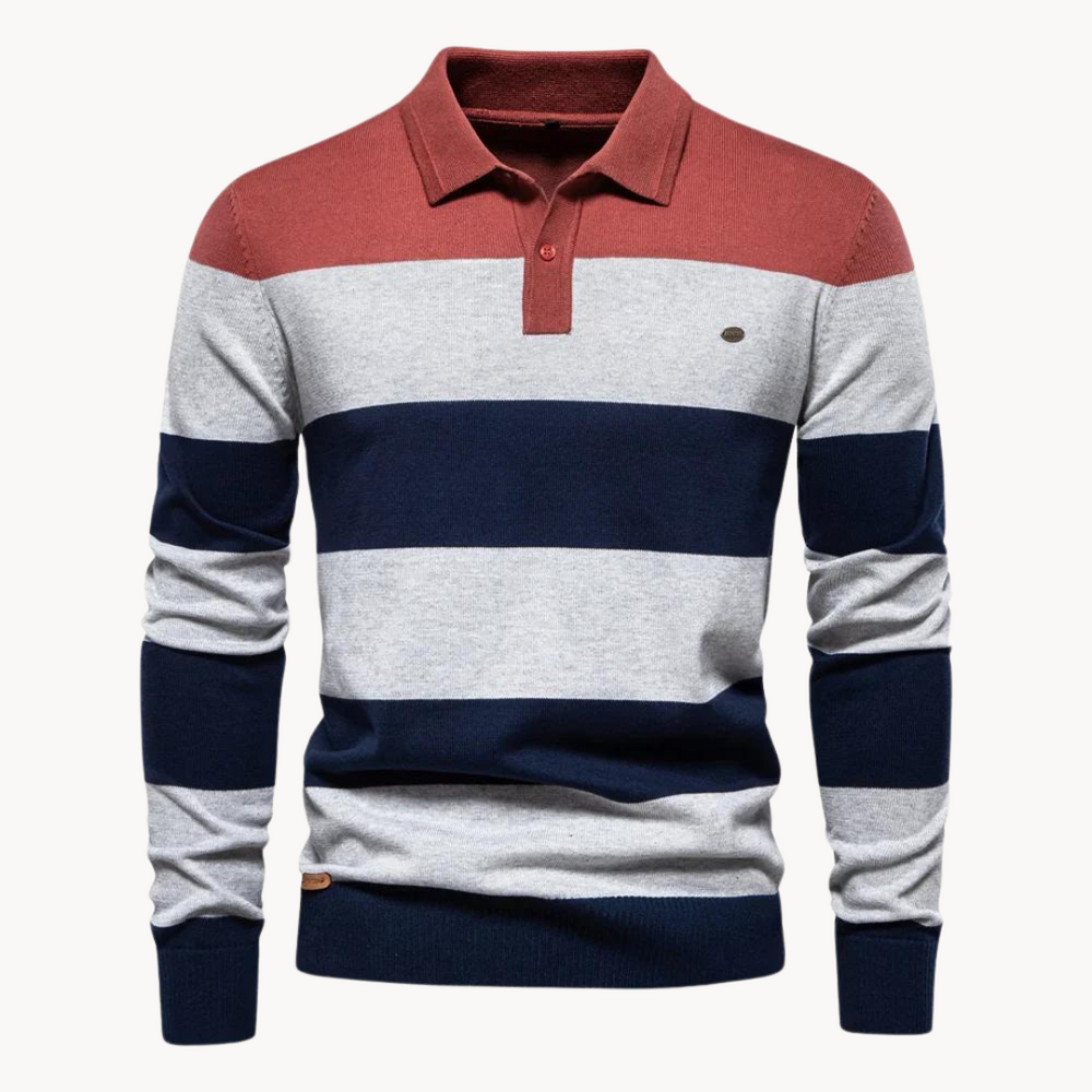 Bellino Ribbed Polo Collar - Sweater CASA LARO MEN