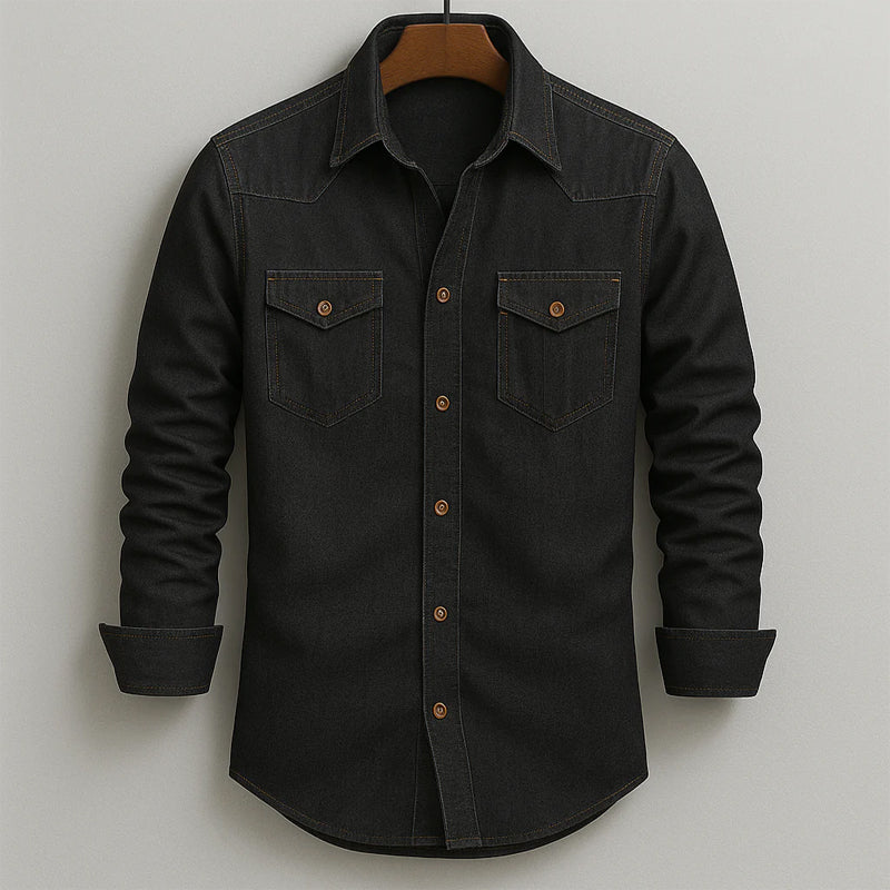 Classic Washed Denim Button-Up - Shirt