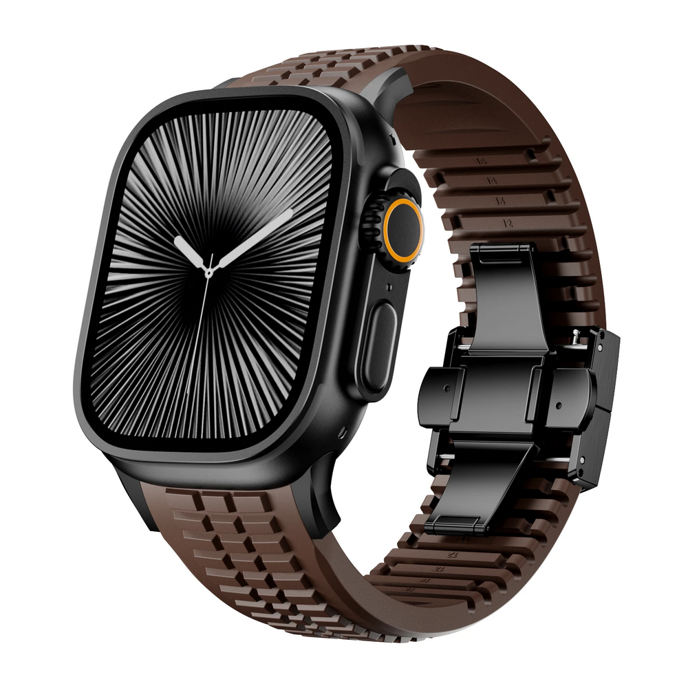 Black Silicone Sport Replacement - Watch Band CASA LARO MEN