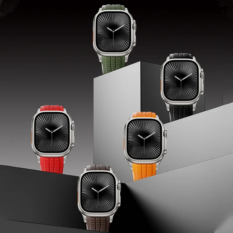 Black Silicone Sport Replacement - Watch Band CASA LARO MEN