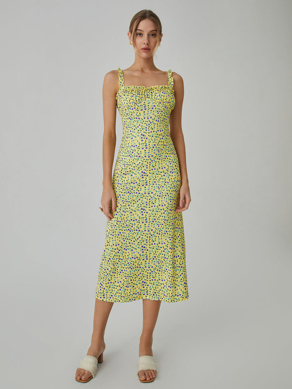 Boho Floral Print - Midi Dress CASA LARO
