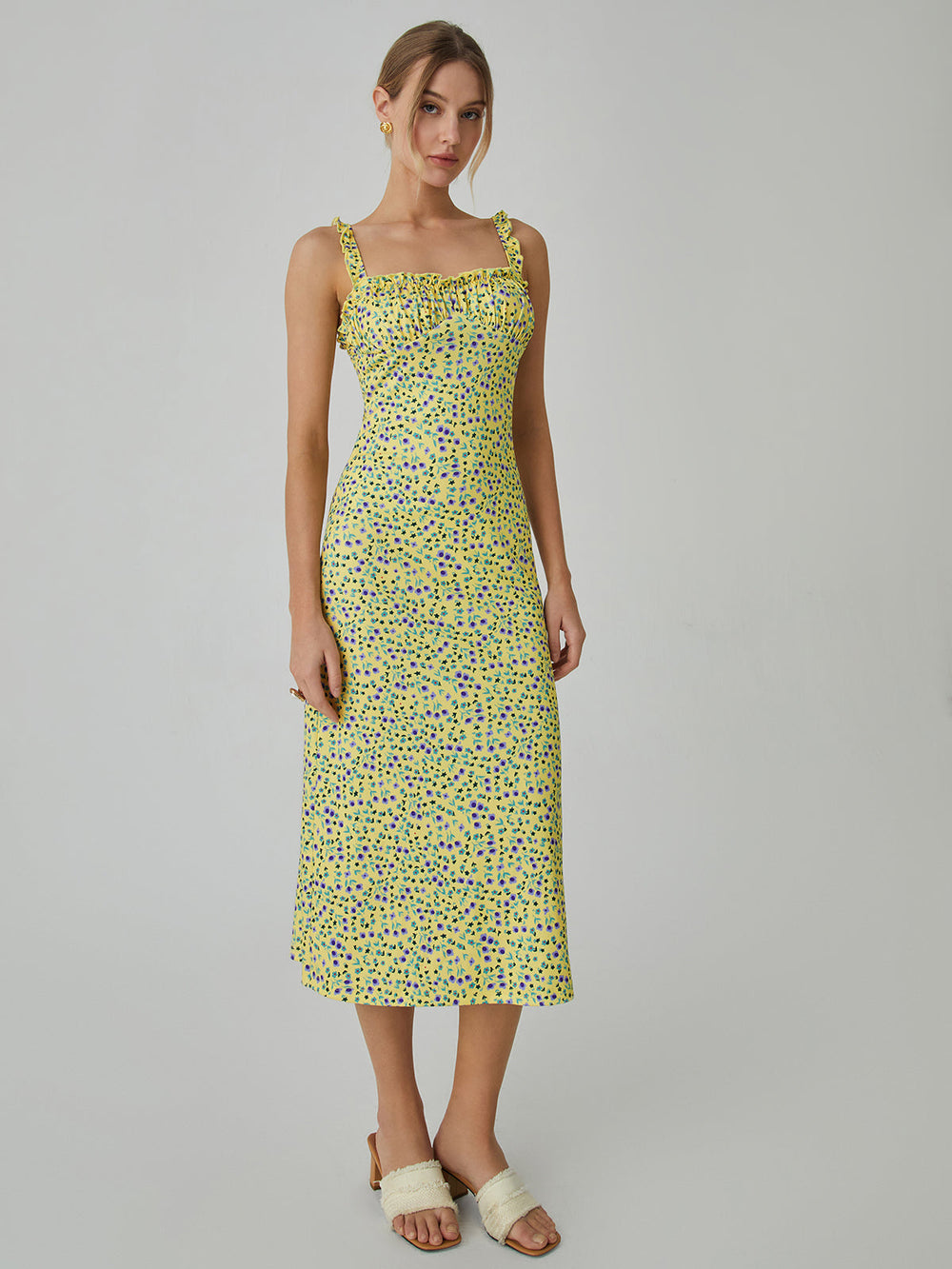 Boho Floral Print - Midi Dress CASA LARO