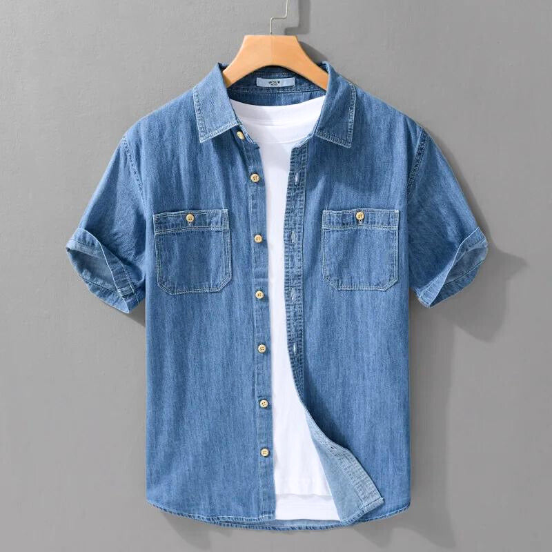Bordeaux Denim - Shirt CASA LARO MEN