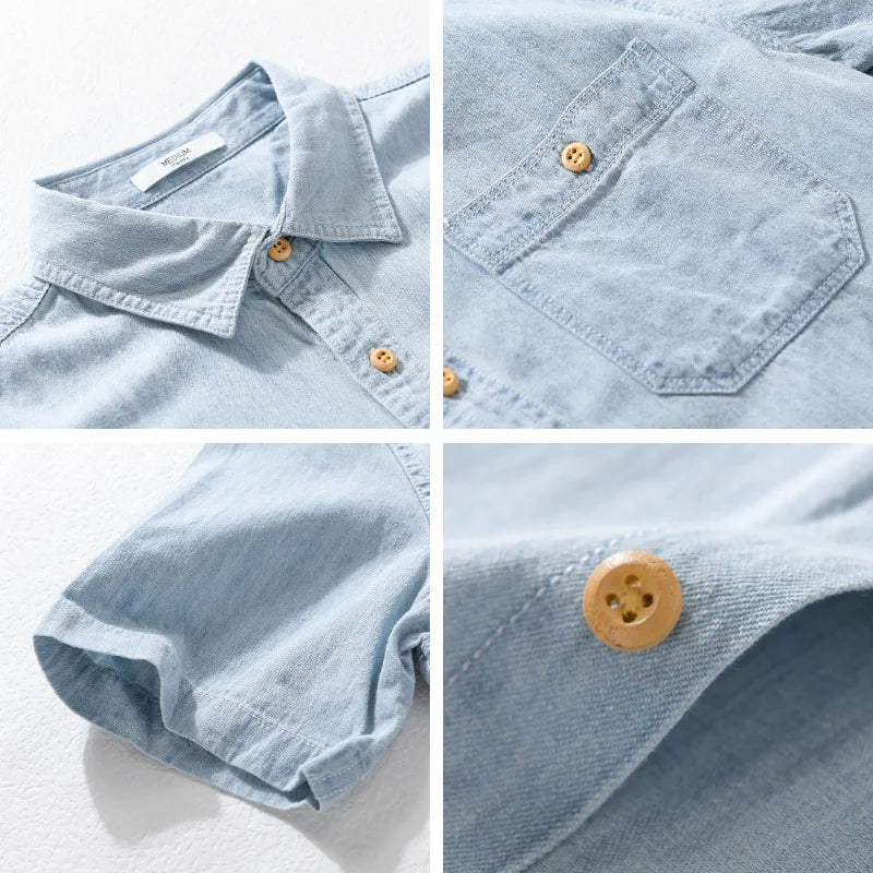 Bordeaux Denim - Shirt CASA LARO MEN