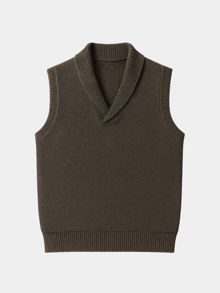 British Knit Vest Waistcoat - Casa  Laro CASA LARO