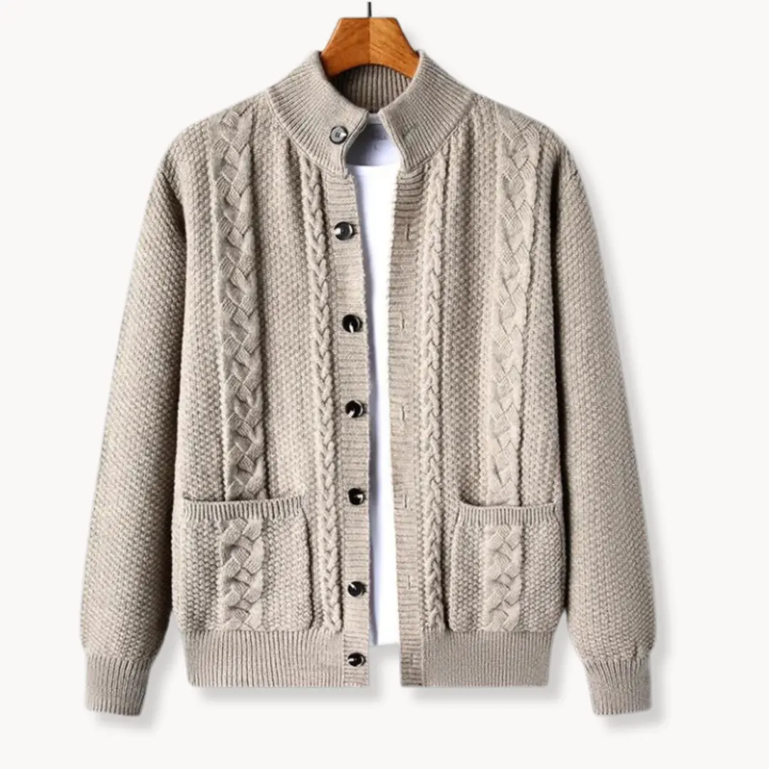 Cable Knit Wool - Cardigan CASA LARO