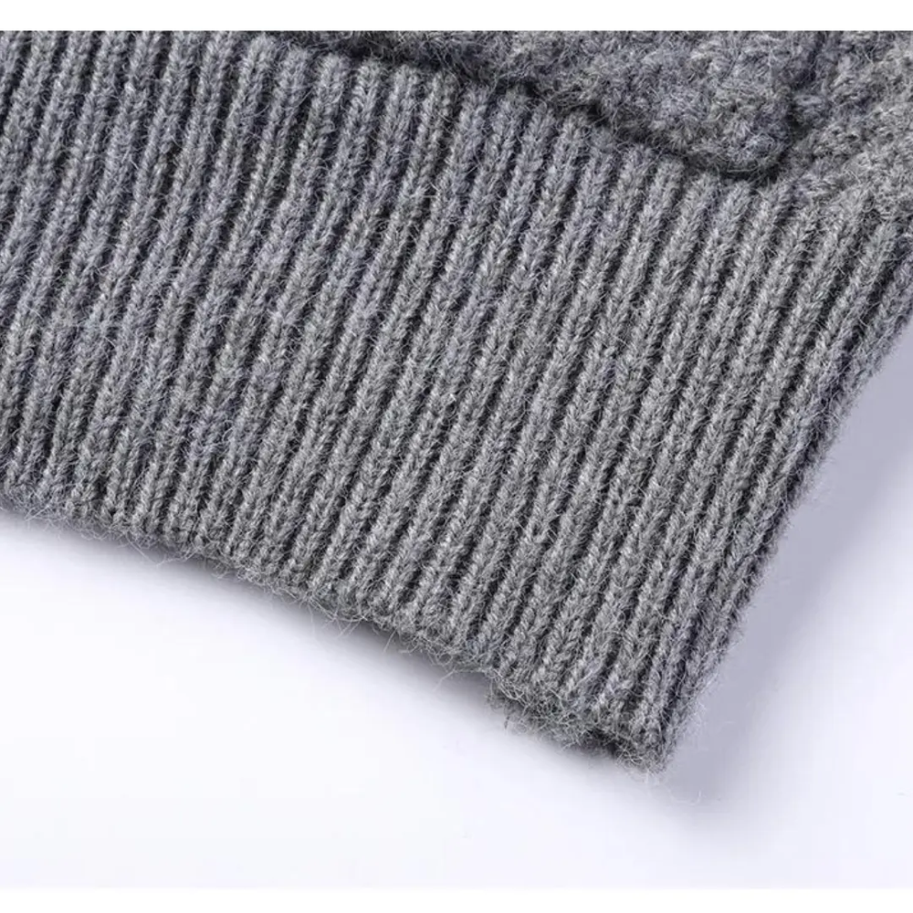 Cable Knit Wool - Cardigan CASA LARO