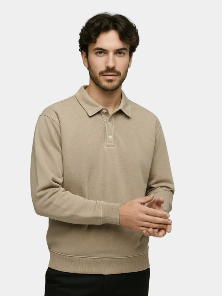 Canyon Mist Long Sleeve Polo Shirt – Casa  Laro CASA LARO