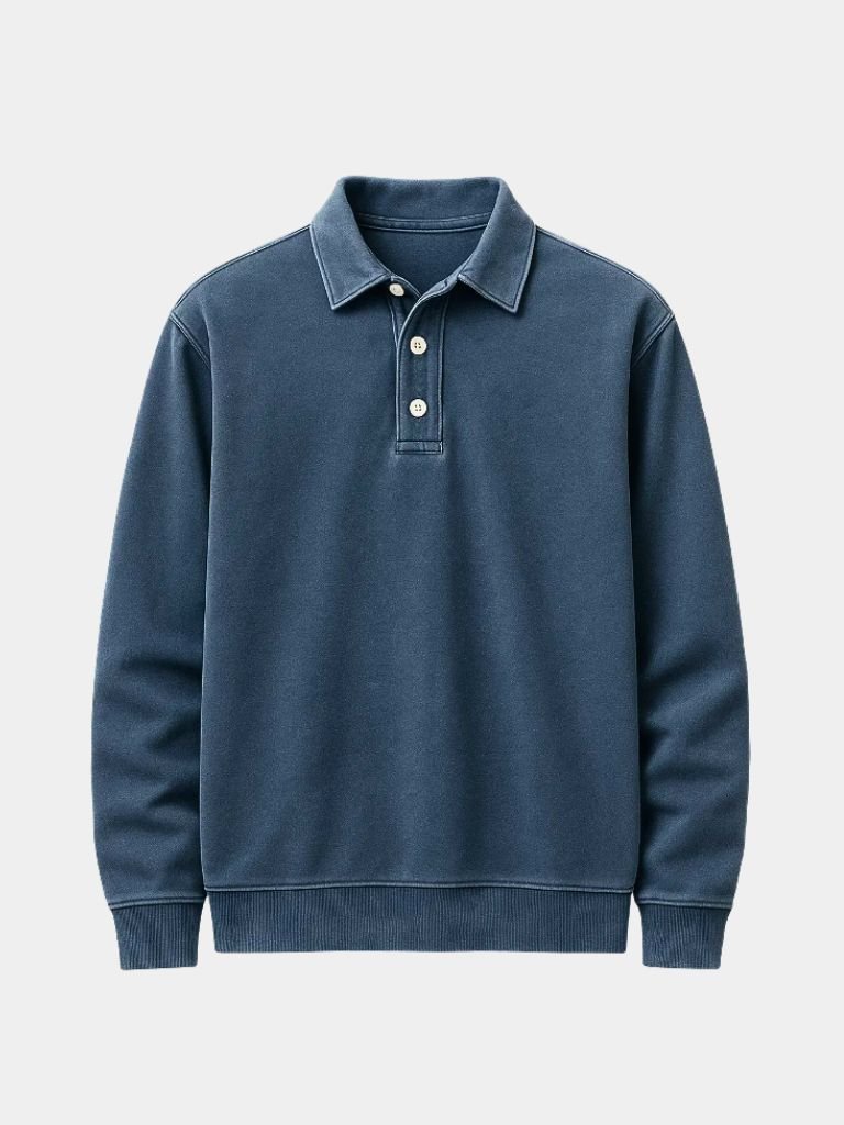 Canyon Mist Long Sleeve Polo Shirt – Casa  Laro CASA LARO