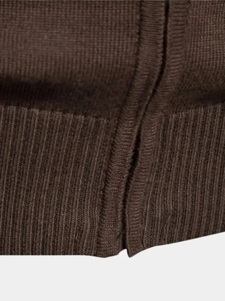 Cardigan Sweater Zipper Standing Collar Knitwear - Casa  Laro CASA LARO