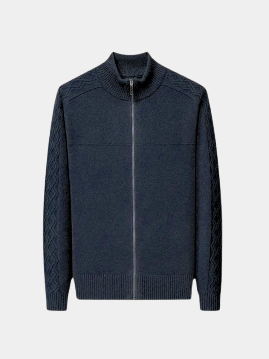 Cashmere Zip Sweater Knit Turtleneck - Casa  Laro CASA LARO